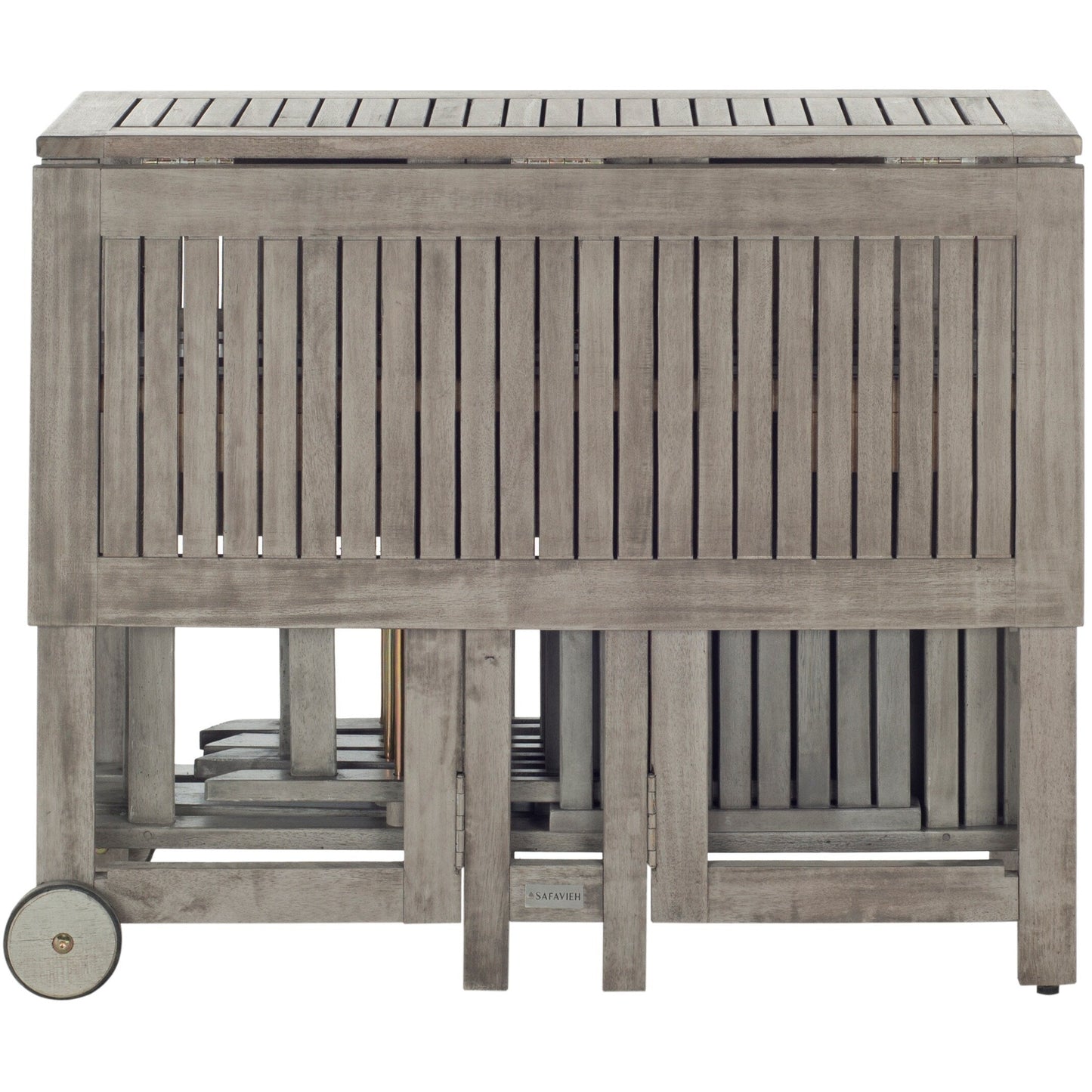 SAFAVIEH Outdoor Brandy 5-Piece Outdoor Dining Table Set - 43Wx35Dx29H
