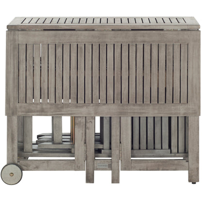 SAFAVIEH Outdoor Brandy 5-Piece Outdoor Dining Table Set - 43Wx35Dx29H