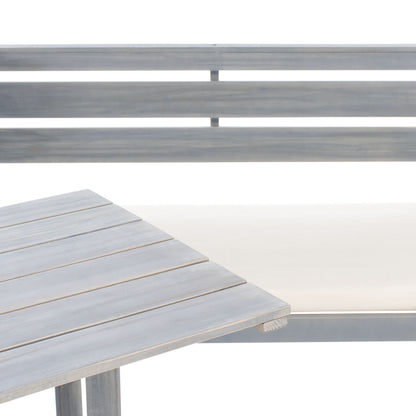 SAFAVIEH Outdoor Kenna 3-Piece Balcony Corner Lounge Set - 39Wx19Dx33H