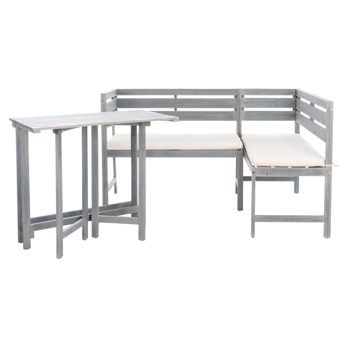 SAFAVIEH Outdoor Kenna 3-Piece Balcony Corner Lounge Set - 39Wx19Dx33H