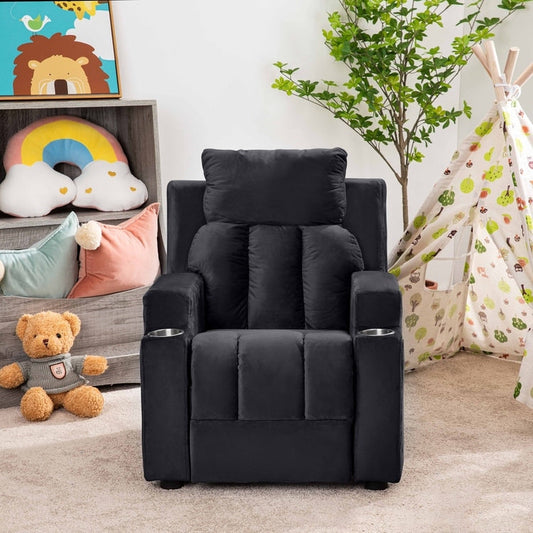Magic Seats for Superheroes  Princesses, Super Deluxe Kids Recliner with Footrest, Headrest, 2 Cup Holders