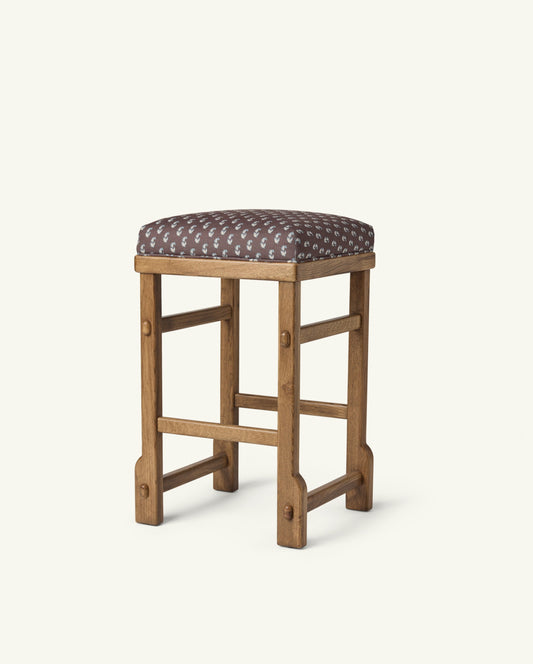 Sari Counter Stool in Cocoa Floral