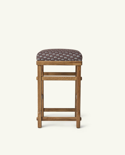 Sari Counter Stool in Cocoa Floral