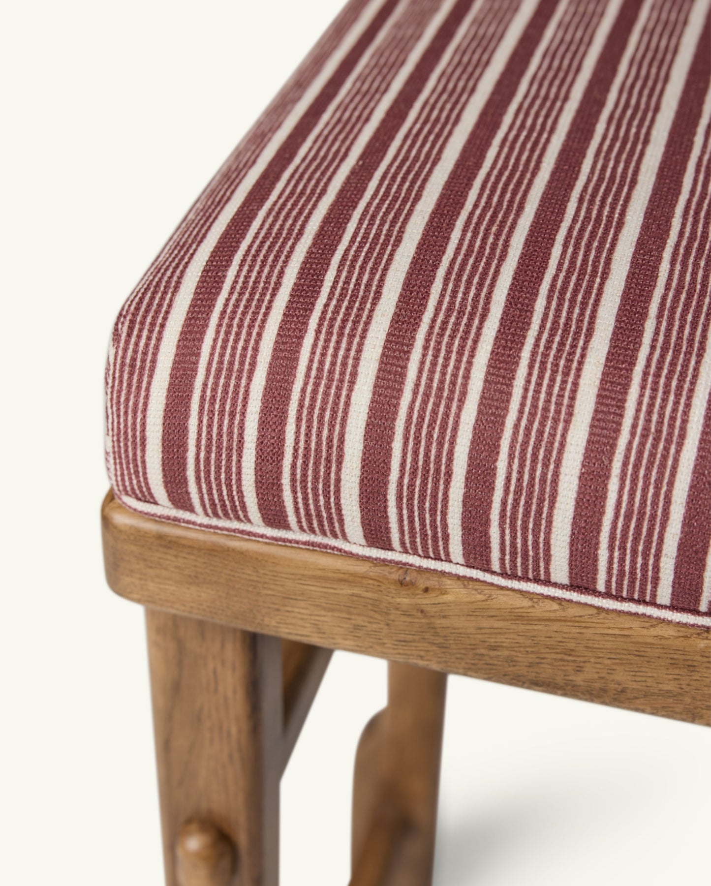 Sari Counter Stool in Oxblood Stripes