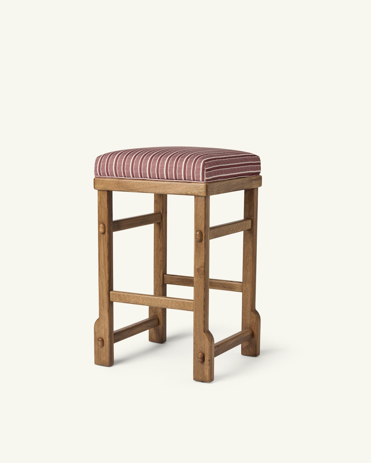 Sari Counter Stool in Oxblood Stripes