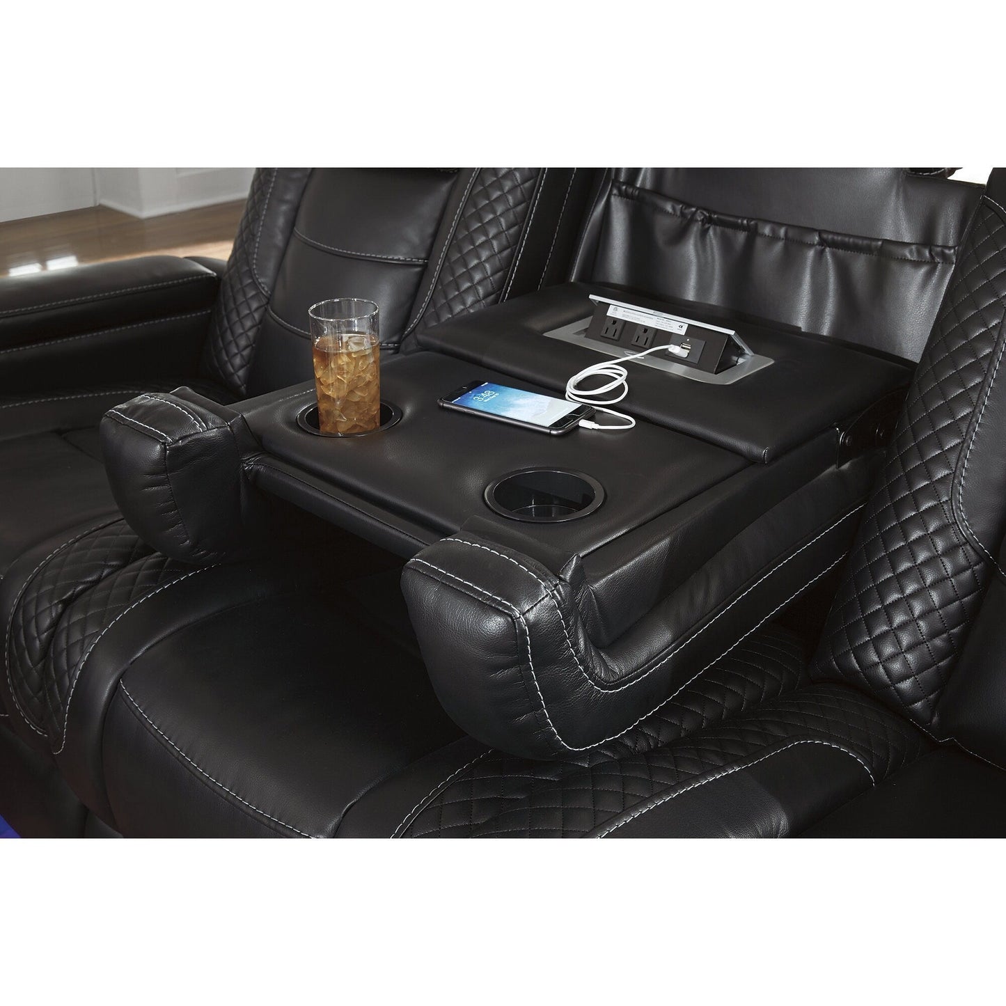 Signature Design by Ashley Party Time Black Power Recliner