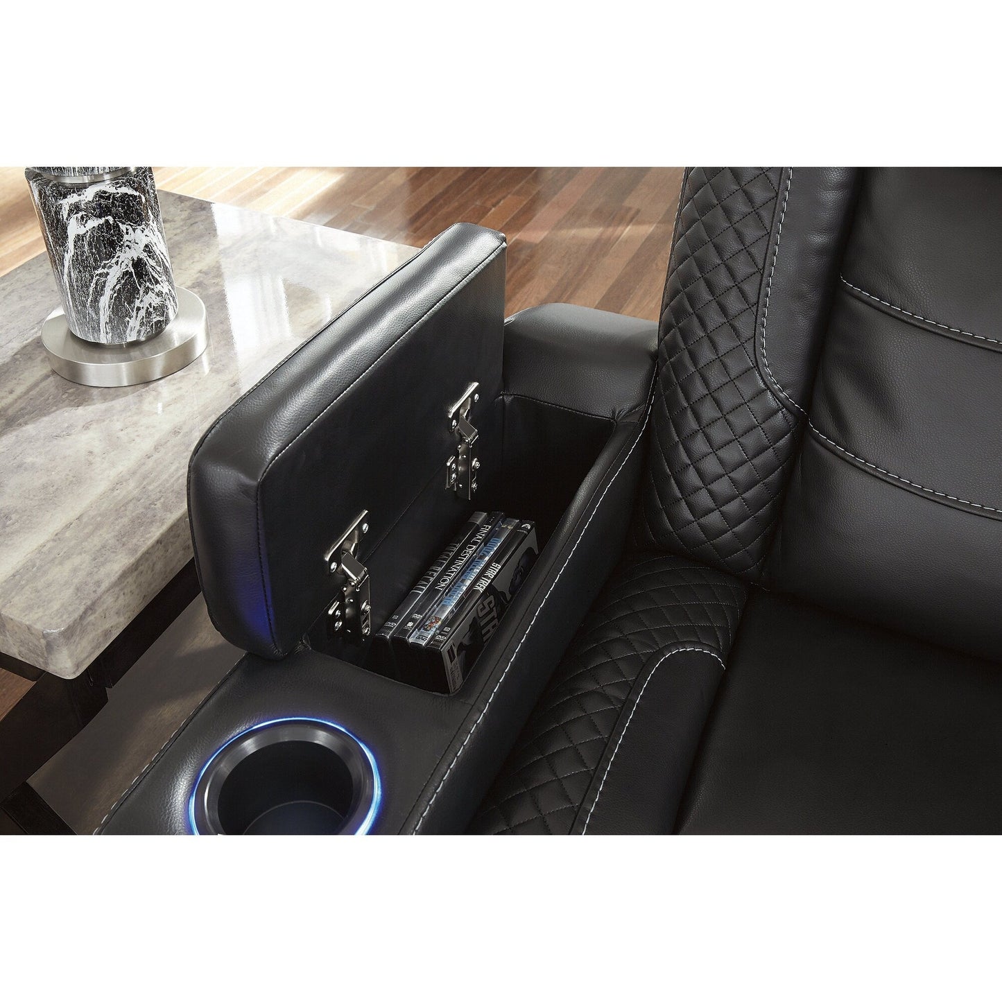 Signature Design by Ashley Party Time Black Power Recliner