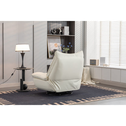 Swivel Glider Power Recliner with Bluetooth Speakers, Phone Holder, USB and Type-C Charging Ports, Hidden Arm Storage