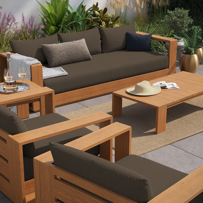 Tahoe Outdoor Patio Acacia Wood 5-Piece Furniture Set