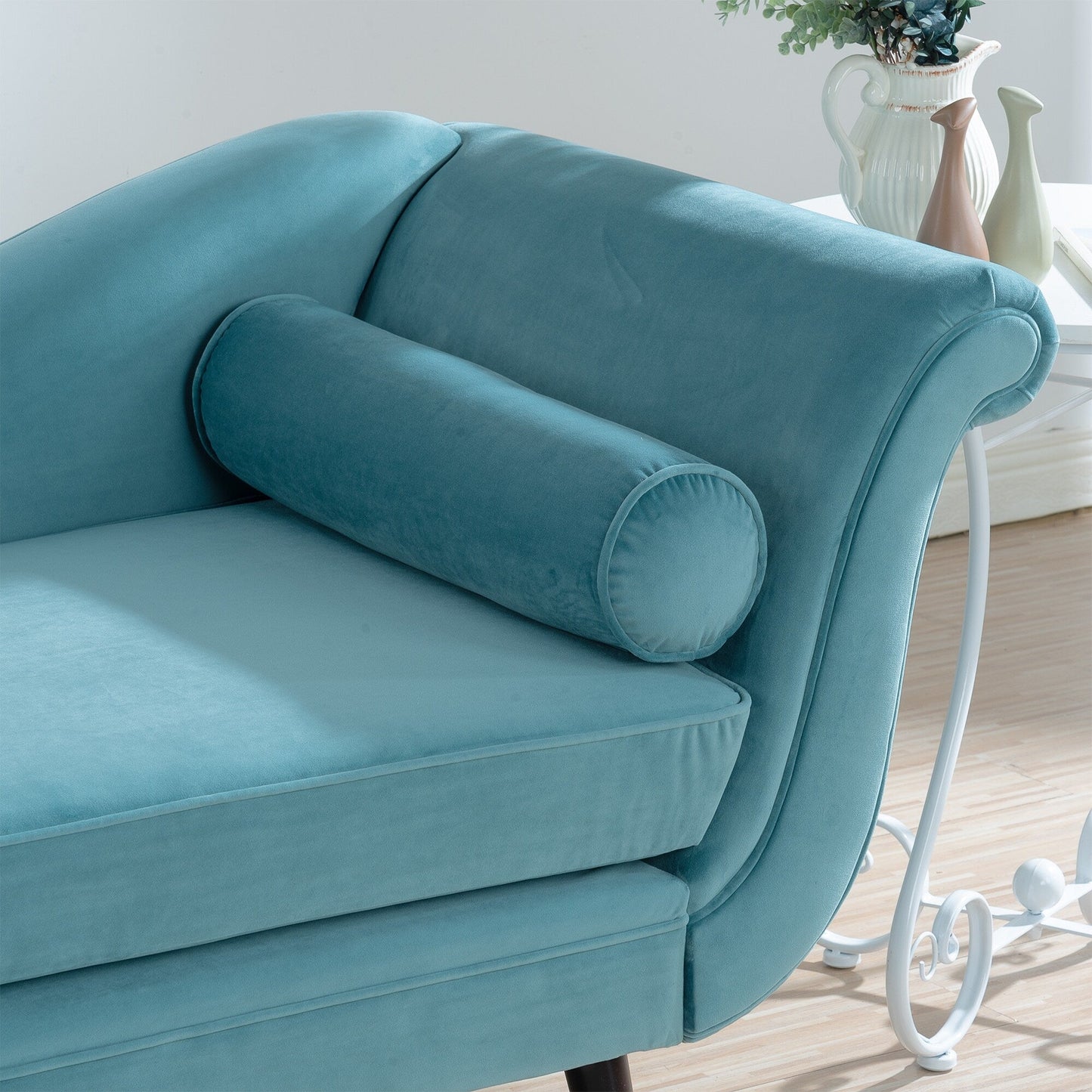 Vintage Chaise Lounge with Scroll Arms by Christopher Knight Home