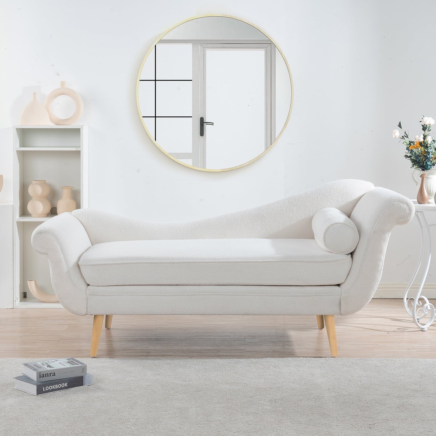 Vintage Chaise Lounge with Scroll Arms by Christopher Knight Home