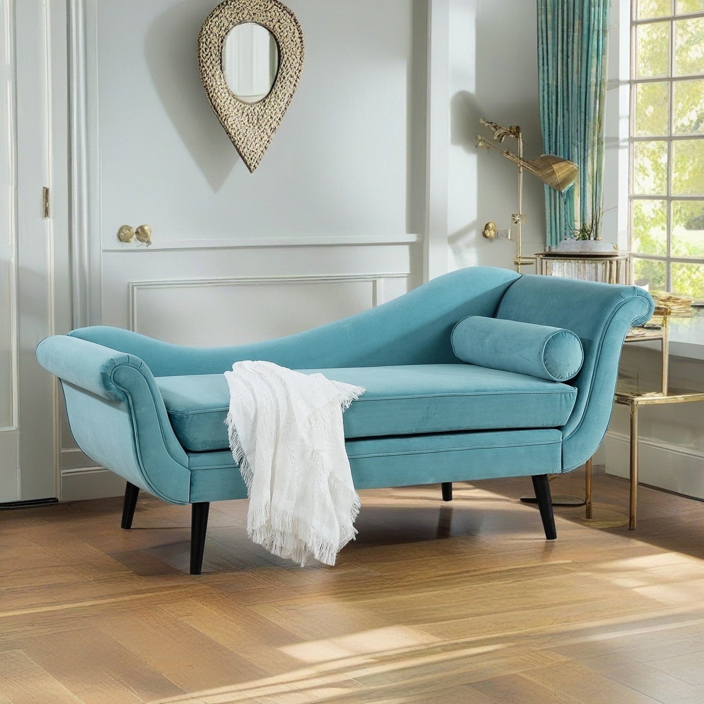 Vintage Chaise Lounge with Scroll Arms by Christopher Knight Home