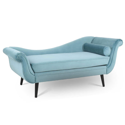 Vintage Chaise Lounge with Scroll Arms by Christopher Knight Home