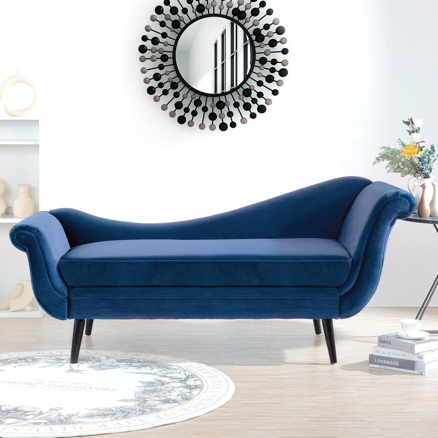 Vintage Chaise Lounge with Scroll Arms by Christopher Knight Home
