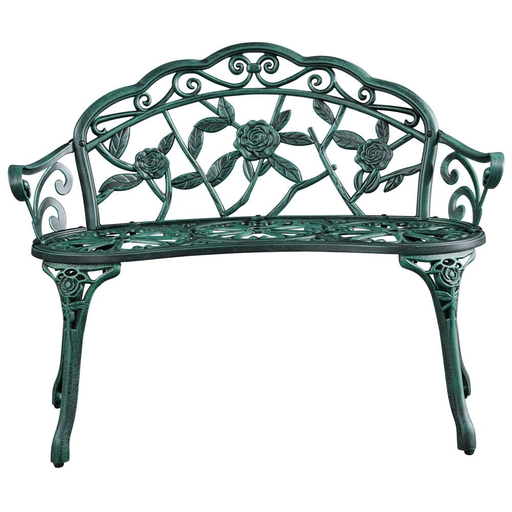 Yaheetech Outdoor Metal Bench Patio Park Garden Bench - N/A