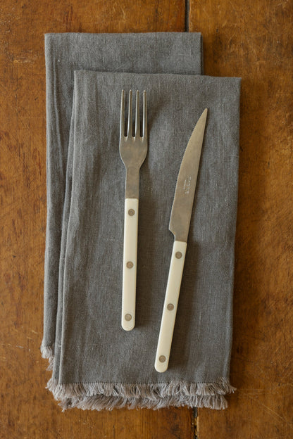 Oversized Frayed Linen Napkins, Set of 4